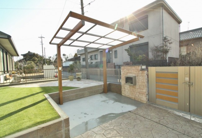 木調サイクルポート“アートポートミニ”写真