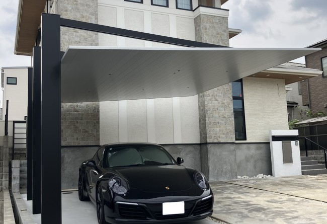 カーポートSC後方支持2台用 写真